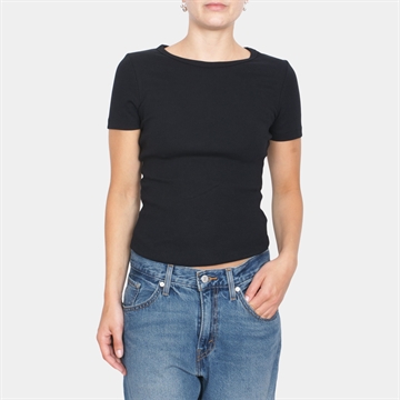 JJXX Girl Frankie Rib Tee Black